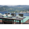 Set Tavolo San Donato + 8 Sedie Regista Paros Alluminio Antracite/Text Nero Moia