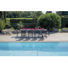 Set Tavolo Porto + 10 Sedie Pola Alluminio Antracite Text Nero Moia
