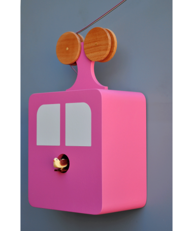 Zoom Orologio a cucù Funivia Made in Italy - rosa