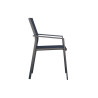 Set Tavolo Porto + 10 Sedie Zara Alluminio Antracite Text Nero Moia