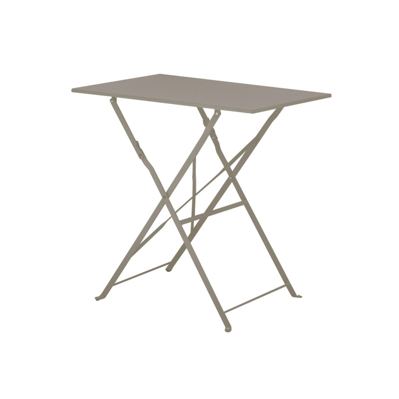 Tavolo Bistro 50x70 in ferro tortora Moia da giardino robusto