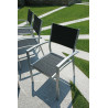 Set Tavolo Porto + 10 Sedie Amalfi MOIA in alluminio e textilene nero