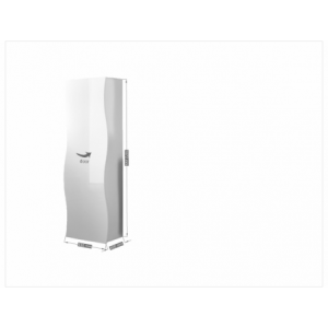Zoom Armadio Onda 1 Anta – 63x187,2x40 – Bianco Lucido