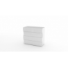 Comò Onda Kommode 4 Cassetti – 98x81,5x40 – Bianco Lucido
