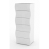 Cassettiera Onda Kommode 6 Cassetti – 50x121,7x40 – Bianco Lucido
