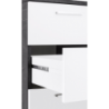 Scrivania ad angolo New Selina – 180x75x60 – Bianco Lucido e Report