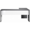 Scrivania ad angolo New Selina – 180x75x60 – Bianco Lucido e Report