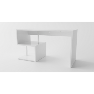 Zoom Scrivania Esse 140 – 140x77,5x60 – Bianco Lucido
