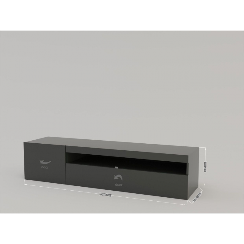 Mobile Porta TV Daiquiri – 155cm – Antracite Lucido