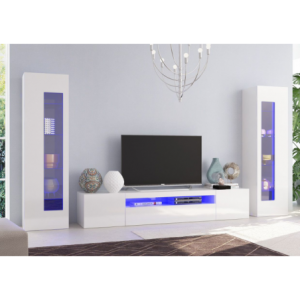 Set Soggiorno Daiquiri – 290x162x40 – Bianco Lucido