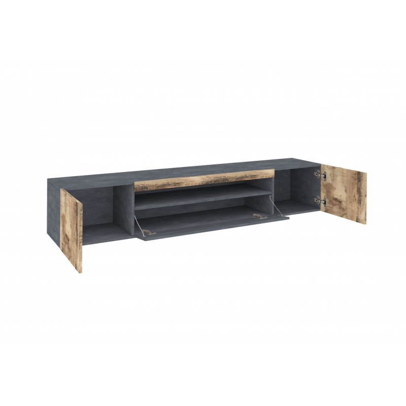 Mobile Porta TV Daiquiri – 200cm – Ardesia e Acero Pereira