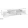 Mobile Porta TV Coro 240 – Bianco Lucido e Acero Pereira