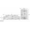 Set Soggiorno Coro 200 – Mobile + Vetrina – Bianco e Acero Pereira