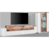 Set Soggiorno Coro 200 – Mobile + Vetrina – Bianco e Acero Pereira