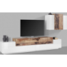 Set Soggiorno Coro 240 – Mobile + Pensile – Bianco e Acero Pereira
