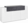 Credenza Coro Moderna 3 ante – Bianco Lucido e Report