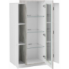 Vetrina Coro – Bianco e Cemento – 80x120x38