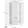 Vetrina Coro – Bianco e Cemento – 80x120x38