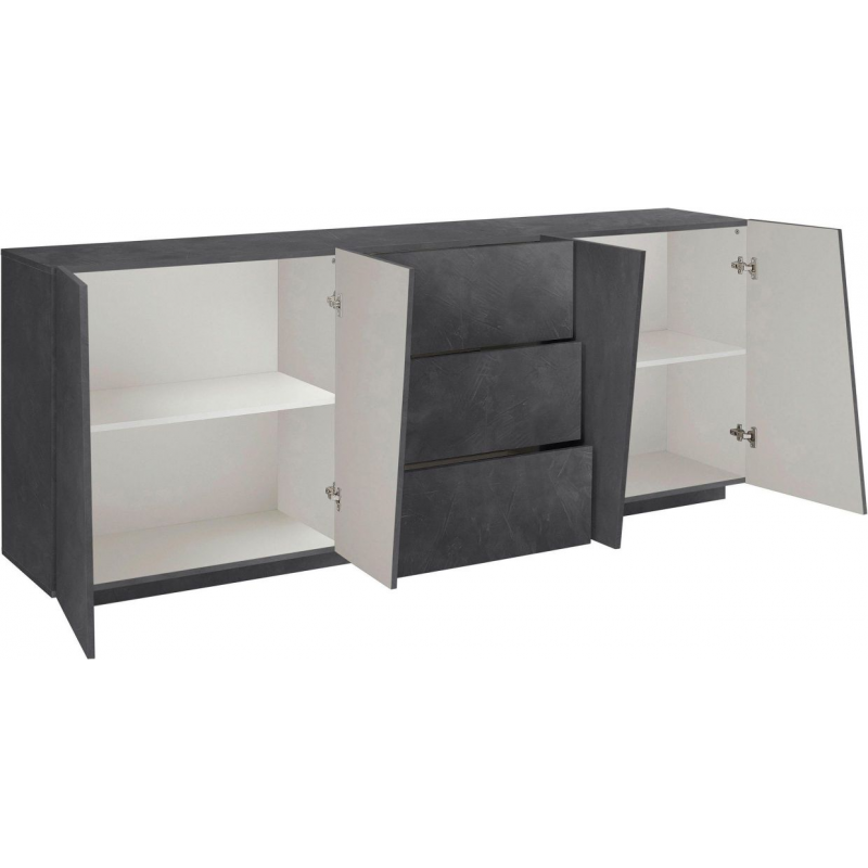 Credenza Vega 220 – 4 ante/3 cassetti – Ardesia