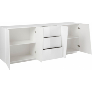 Zoom Credenza Vega 220 – 4 ante/3 cassetti – Bianco Lucido