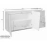 Credenza Vega 180 – 2 ante/3 cassetti – Ardesia