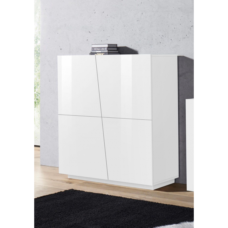 Madia Vega – 4 ante – 120x126x43 - Bianco Lucido