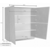 Madia Vega – 4 ante – 120x126x43 - Bianco Lucido