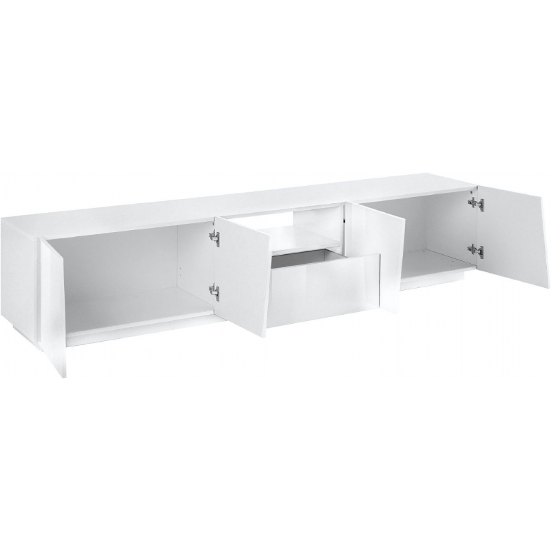 Mobile Porta TV Vega 220 – 4 ante/1 cassetto – Bianco Lucido