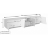 Mobile Porta TV Vega 220 – 4 ante/1 cassetto – Bianco Lucido