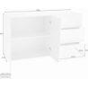 Credenza Vega 140 – 2 ante/3 cassetti – Ardesia
