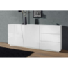 Credenza Vega 180 – 2 ante/3 cassetti – Bianco Lucido