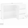 Credenza Vega 140 – 2 ante/3 cassetti – Bianco Lucido