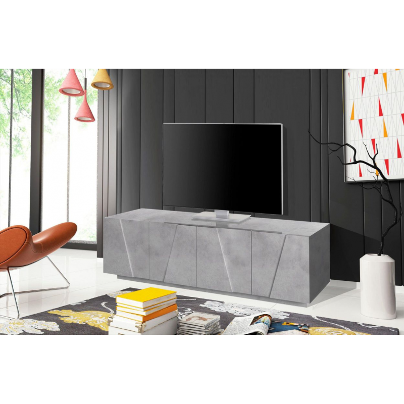 Mobile Porta TV Ping 160 – 4 ante – Cemento Bronx