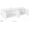 Mobile Porta TV Ping 160 – 4 ante – Cemento Bronx
