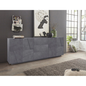 Zoom Credenza Ping 220 – 4 ante/3 cassetti – Ardesia