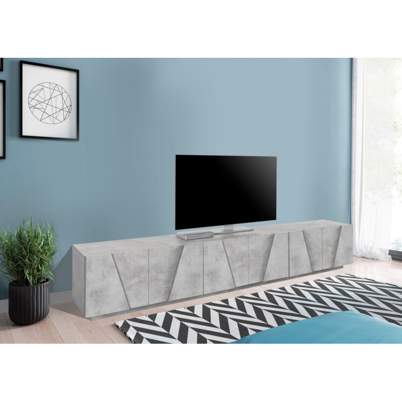 Mobile Porta TV Ping 240 – 6 ante – Cemento Bronx