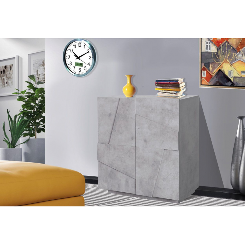 Credenza Ping 80 – 2 ante – Cemento Bronx