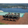 Set Tavolo Anzio + 8 Sedie Amalfi MOIA in alluminio e textilene nero