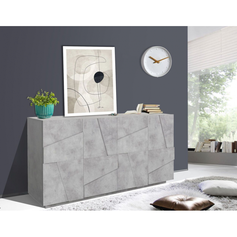 Credenza Ping 160 – 4 ante – Cemento Bronx