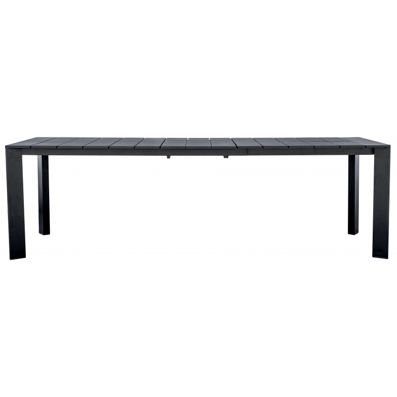 Set Tavolo Anzio + 8 Sedie Amalfi MOIA in alluminio e textilene nero