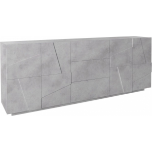 Credenza Ping 220 – 4 ante/3 cassetti – Cemento Bronx