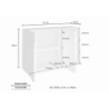 Mobile Multiuso Ping 120 – 3 ante – Bianco Lucido