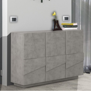 Mobile madia credenza Ping 120 – 3 ante – Cemento Bronx