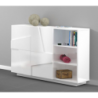 Mobile Multiuso Ping 120 – 2 ante/ 3 vani – Bianco Lucido