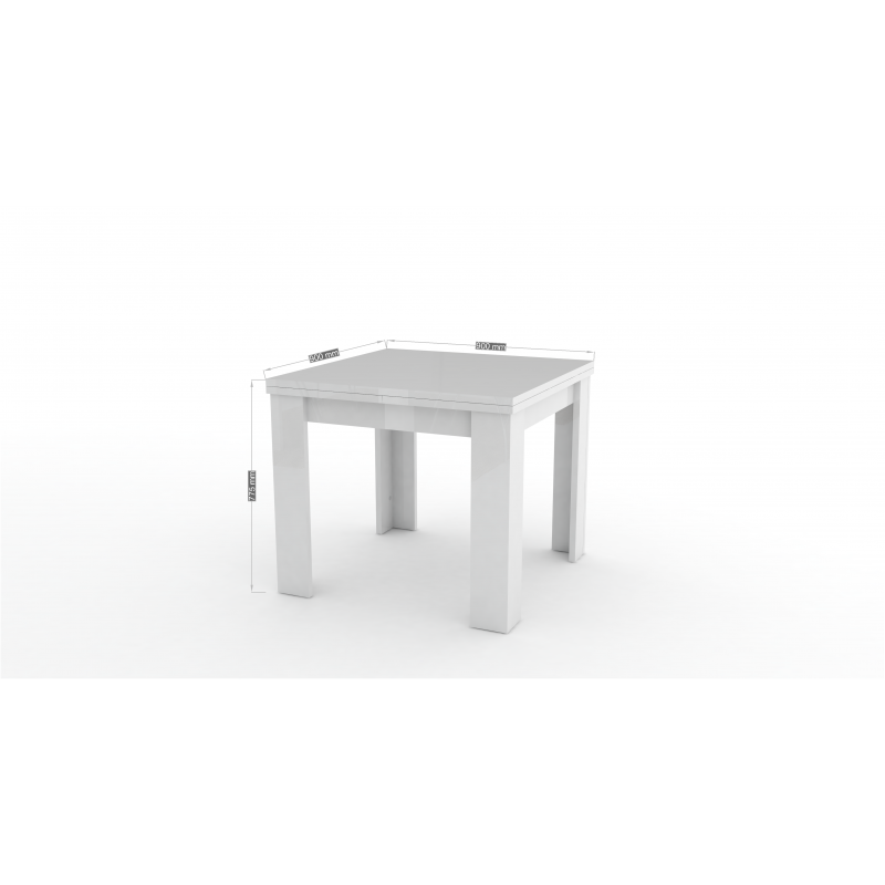 Tavolo allungabile Jesi – 90/180x75x90 – Bianco Lucido