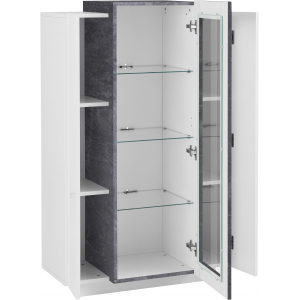 Zoom Vetrina Coro – Bianco e Report – 80x120x38