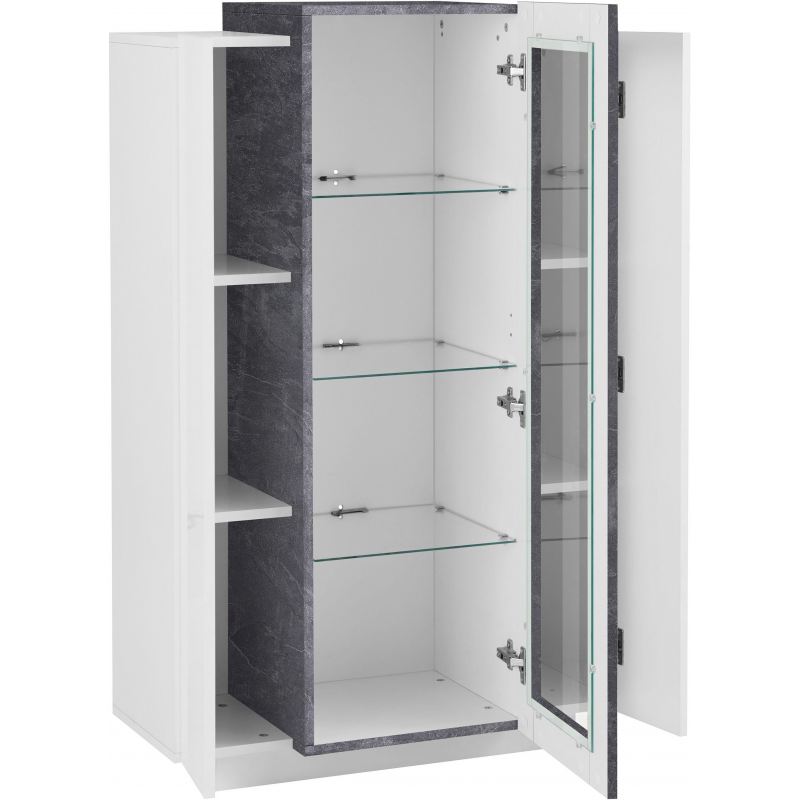 Vetrina Coro – Bianco e Report – 80x120x38