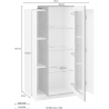 Vetrina Coro – Bianco e Report – 80x120x38