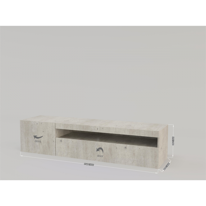 Mobile Porta TV Daiquiri – 155cm – Cemento