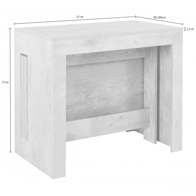 Console Estendibile Pratika – 52cm fino a 3 metri – Cemento
